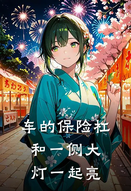 车的保险杠和一侧大灯一起亮